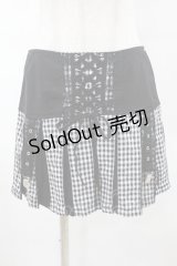 TRIPP NYC / BO PEEP PLEATED GARTER SKIRT S 黒×白 H-25-06-25-1041-0-SK-KB-ZH