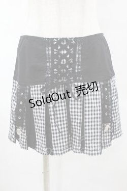 画像1: TRIPP NYC / BO PEEP PLEATED GARTER SKIRT S 黒×白 H-25-06-25-1041-0-SK-KB-ZH