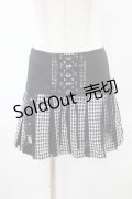 TRIPP NYC / BO PEEP PLEATED GARTER SKIRT XS 黒×白 H-25-06-25-1042-0-SK-KB-ZH