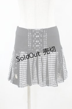 画像1: TRIPP NYC / BO PEEP PLEATED GARTER SKIRT XS 黒×白 H-25-06-25-1042-0-SK-KB-ZH