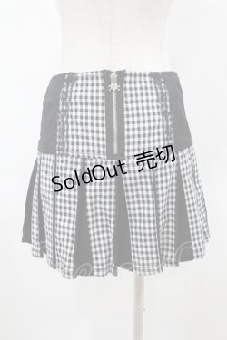 画像2: TRIPP NYC / BO PEEP PLEATED GARTER SKIRT XS 黒×白 H-25-06-25-1042-0-SK-KB-ZH