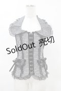 TRIPP NYC / BO PEEP HALTER CORSET XS 黒×白 H-25-06-25-1044-0-TO-KB-ZH