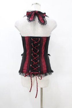 画像2: TRIPP NYC / BO PEEP HALTER CORSET S 黒×赤 H-25-06-25-1045-0-TO-KB-ZH