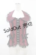 TRIPP NYC / BO PEEP HALTER CORSET XS 黒×赤 H-25-06-25-1046-0-TO-KB-ZH