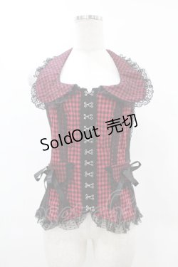 画像1: TRIPP NYC / BO PEEP HALTER CORSET XS 黒×赤 H-25-06-25-1046-0-TO-KB-ZH