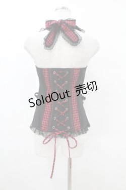 画像2: TRIPP NYC / BO PEEP HALTER CORSET XS 黒×赤 H-25-06-25-1046-0-TO-KB-ZH