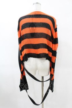 画像2: KILL STAR / Creep N Sleep Knit Sweater M 黒×オレンジ H-25-06-25-1047-SL-TO-KB-ZH