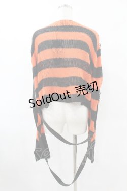画像2: KILL STAR / Creep N Sleep Knit Sweater M 黒×オレンジ H-25-06-25-1047-SL-TO-KB-ZH