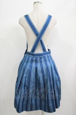 画像3: Jane Marple / Dot Stripe Jacquardのサロペットスカート  ブルー H-25-06-25-055-JM-OP-KB-ZH