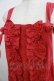 画像4: Jane Marple / Frill-trim denim salopette skirt M レッド H-25-06-25-066-JM-SK-KB-ZH (4)