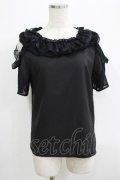 MR corset / レースフリルトップス  黒 H-25-06-25-070-PU-TO-KB-ZH