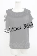 MR corset / レースフリルトップス  黒 H-25-06-25-070-PU-TO-KB-ZH