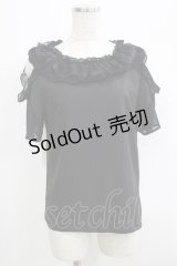 MR corset / レースフリルトップス  黒 H-25-06-25-070-PU-TO-KB-ZH