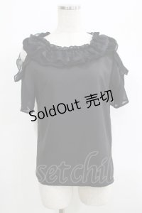 MR corset / レースフリルトップス  黒 H-25-06-25-070-PU-TO-KB-ZH