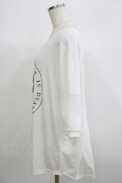 画像2: HELL CAT PUNKS / ローズプリントメッシュ切替カットソー  白 H-25-06-25-073-PU-TO-KB-ZH
