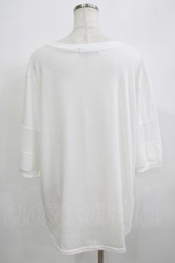 画像3: HELL CAT PUNKS / ローズプリントメッシュ切替カットソー  白 H-25-06-25-073-PU-TO-KB-ZH