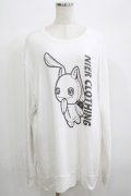 NieR Clothing / プリントSWEAT  2XL 白 H-25-06-25-075-PU-TO-KB-ZH