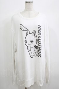 NieR Clothing / プリントSWEAT  2XL 白 H-25-06-25-075-PU-TO-KB-ZH