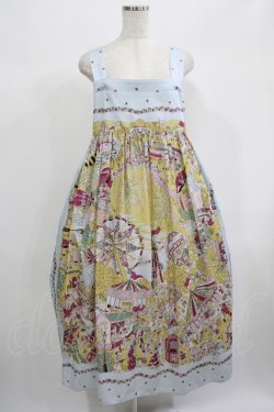 画像1: Jane Marple / La fete foraineエプロンドレス  サックス H-25-06-25-015-JM-OP-KB-ZH