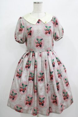 画像1: Leur Getter / Cherry Lace袖付ワンピース M ピンク H-25-06-25-003-LU-OP-KB-ZH