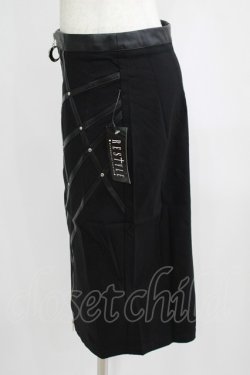 画像2: Restyle / BONDED TO THE MOON SKIRT M ブラック H-25-06-26-029-GO-SK-KB-ZH