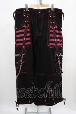 画像1: TRIPP NYC / ELECTRO PANT XL ブラック×ピンク H-25-06-26-030-PU-PA-KB-ZH