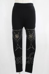 Restyle / PENTAGRAM HARNESS LEGGINGS S ブラック H-25-06-26-032-GO-PA-KB-ZI