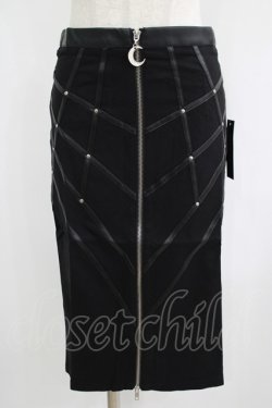 画像1: Restyle / BONDED TO THE MOON SKIRT S ブラック H-25-06-26-033-GO-SK-KB-ZH