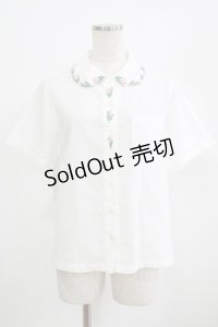 Jane Marple / Tulip collar blouse  白 H-25-06-26-038-JM-BL-KB-ZH
