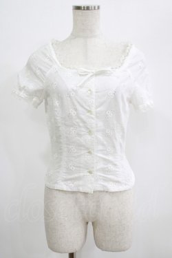 画像1: MILK / カットワークブラウス  白 H-25-06-26-039-ML-BL-KB-ZH