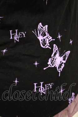 画像4: h.Jelly HONEY / 蝶レースノースリーブカットソー  黒 H-25-06-26-048-HN-TO-KB-ZH