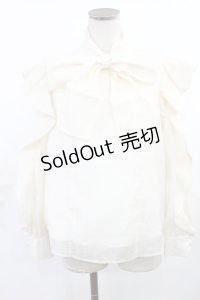 An MILLE / ボウタイフリルブラウス Free アイボリー H-25-06-26-1023-EL-BL-NS-ZH