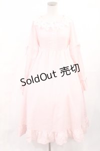 Cherirulu Chocola / 襟レースフリルワンピース S ピンク H-25-06-26-1033-LO-OP-NS-ZH