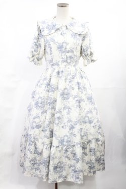 画像1: m petit by misako / トワルドジュイOPハンソデ S オフ/サックス H-25-06-26-1036-LO-OP-NS-ZH