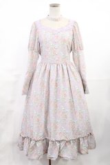 Kurumi Collaboration / 花柄クラシカルワンピース S ラベンダー H-25-06-26-1038-LO-OP-NS-ZH
