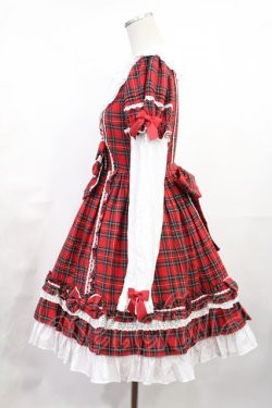 画像2: Angelic Pretty / Dolly Girl付け袖ワンピース(タータン) Free レッド H-25-06-26-1040-AP-OP-NS-ZH