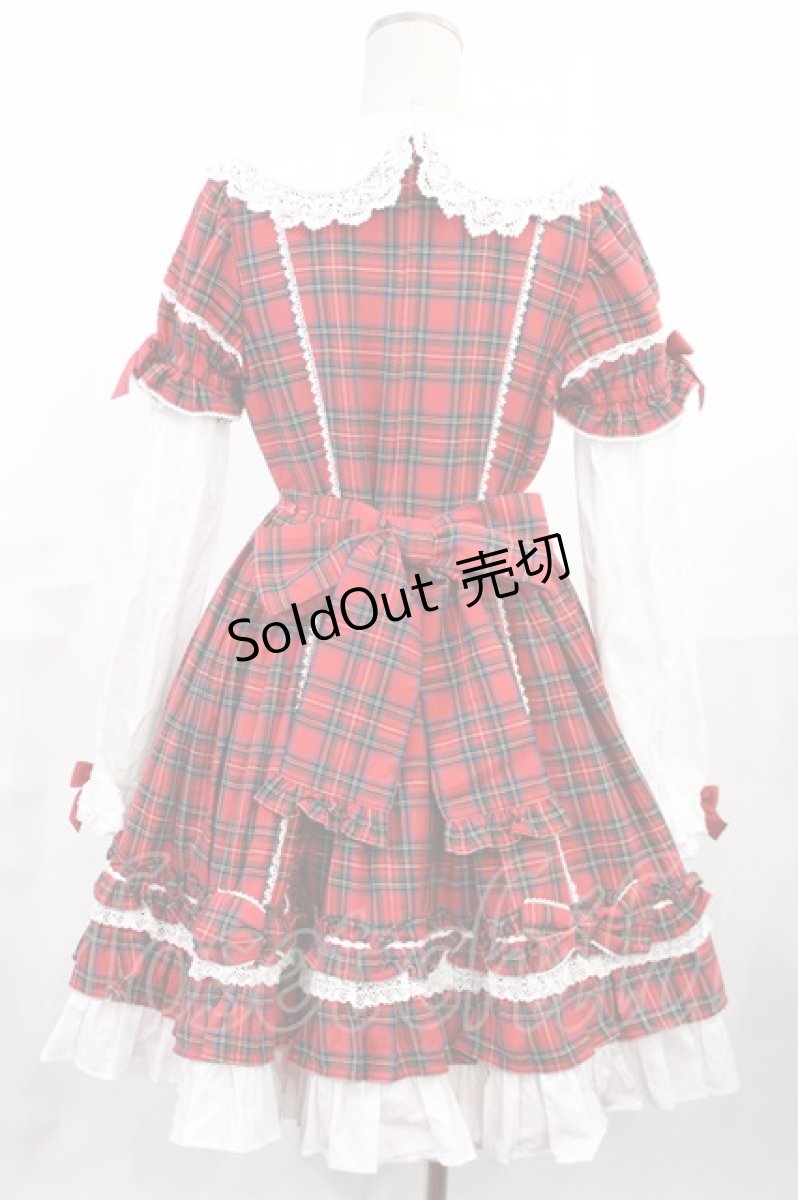 画像3: Angelic Pretty / Dolly Girl付け袖ワンピース(タータン) Free レッド H-25-06-26-1040-AP-OP-NS-ZH (3)
