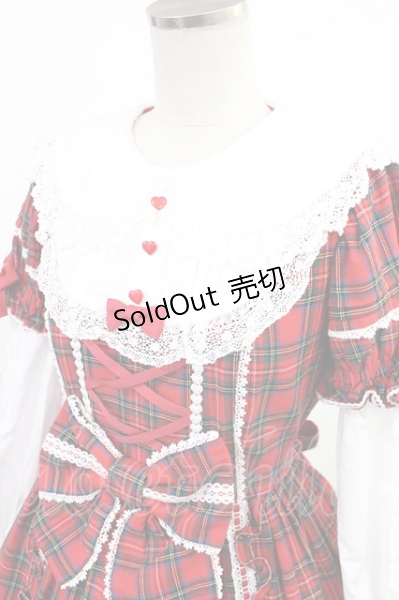 画像4: Angelic Pretty / Dolly Girl付け袖ワンピース(タータン) Free レッド H-25-06-26-1040-AP-OP-NS-ZH (4)