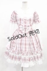 Angelic Pretty / Dolly Girl付け袖ワンピース(タータン) Free ピンク H-25-06-26-1041-AP-OP-NS-ZH