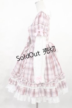画像2: Angelic Pretty / Dolly Girl付け袖ワンピース(タータン) Free ピンク H-25-06-26-1041-AP-OP-NS-ZH
