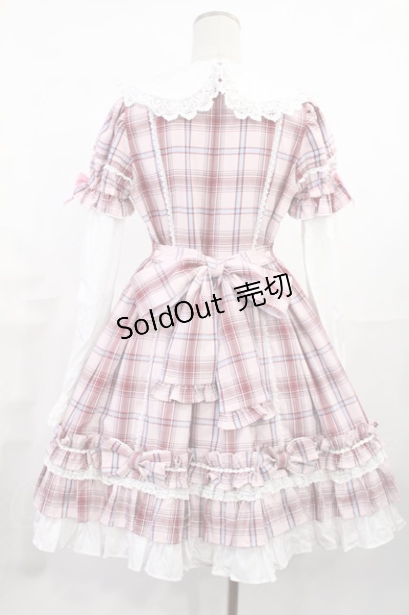 画像3: Angelic Pretty / Dolly Girl付け袖ワンピース(タータン) Free ピンク H-25-06-26-1041-AP-OP-NS-ZH (3)