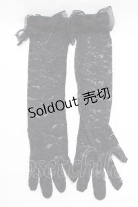 MR corset / リボンレースグローブ  ブラック H-25-06-26-064-PU-ZA-KB-ZH
