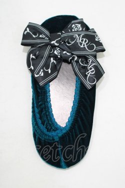 画像1: MR corset / ベロアルームシューズ  グリーン H-25-06-26-069-PU-ZA-KB-ZH