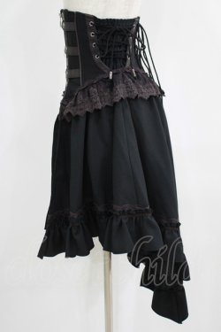 画像2: Ozz oneste / 薔薇刺繍オーバーコルセット  ブラック H-25-06-26-009-OO-ZA-KB-ZH