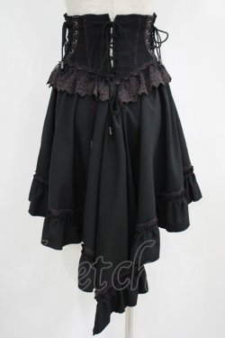 画像3: Ozz oneste / 薔薇刺繍オーバーコルセット  ブラック H-25-06-26-009-OO-ZA-KB-ZH