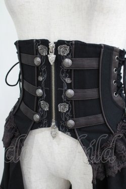 画像4: Ozz oneste / 薔薇刺繍オーバーコルセット  ブラック H-25-06-26-009-OO-ZA-KB-ZH