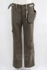 EXCENTRIQUE / ウールメルトン・カーゴパンツ HOMME カーキ H-25-06-26-010-EL-PA-KB-ZT222