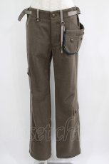画像1: EXCENTRIQUE / ウールメルトン・カーゴパンツ HOMME カーキ H-25-06-26-010-EL-PA-KB-ZT222 (1)