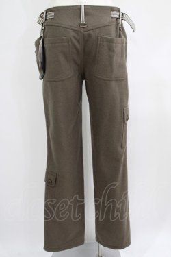 画像3: EXCENTRIQUE / ウールメルトン・カーゴパンツ HOMME カーキ H-25-06-26-010-EL-PA-KB-ZT222