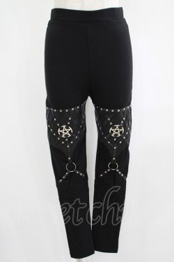 画像1: Restyle / PENTAGRAM HARNESS LEGGINGS M ブラック H-25-06-26-021-GO-PA-KB-ZH